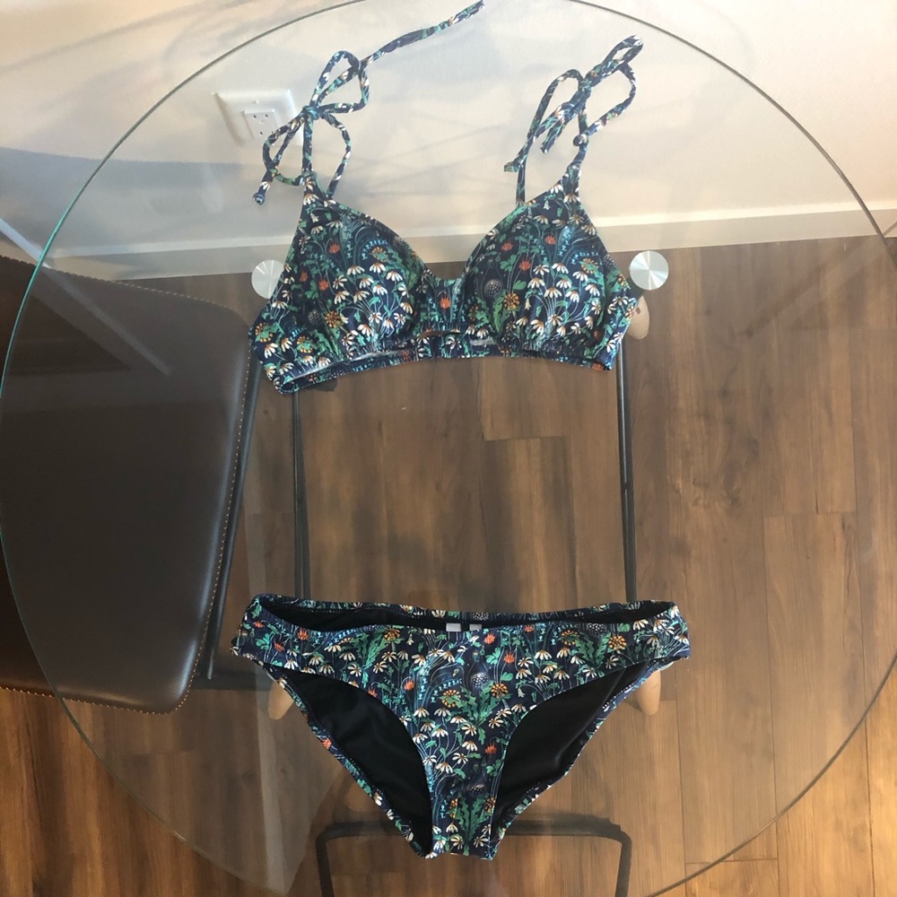 J. Crew Liberty Print Bikini Top